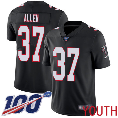Atlanta Falcons Limited Black Youth Ricardo Allen Alternate Jersey NFL Football #37 100th Season Vapor Untouchable->youth nfl jersey->Youth Jersey